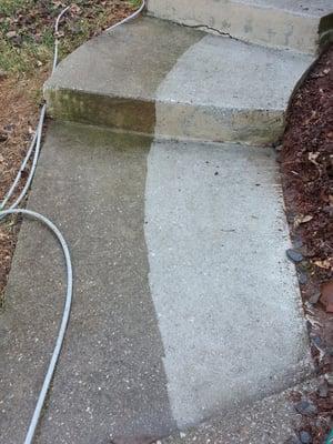 Before & After of a walkway being cleaned,  AMAZING RESULTS!!!