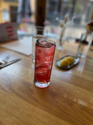 A cranberry vodka.