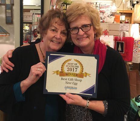 The Nest Egg was voted Best Gift Shop in the Stateline area!