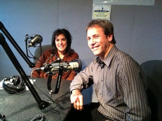 Being interviewed by Alina Frank on the Seattle Dr Pat show.