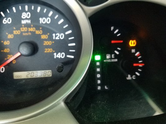 Low tire pressure indicator light left on AFTER service was completed.  I had to correct this issue myself.