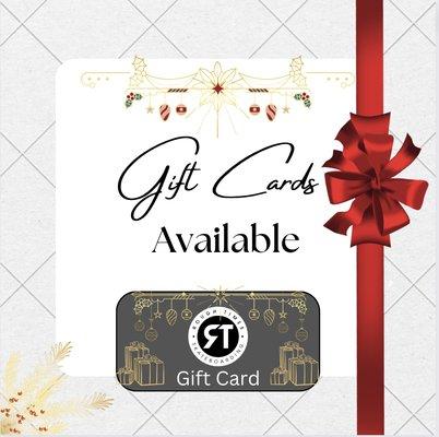 We now offer Gift cards! Purchase in store or https://squareup.com/gift/MLF32K07VT3QM/order