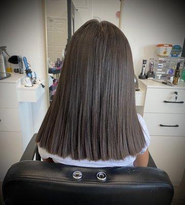 Girls Long Bob Cut