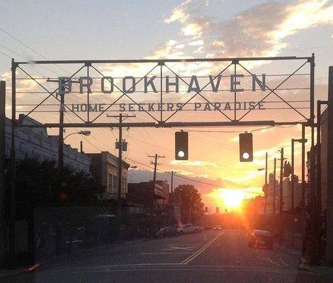 Downtown Brookhaven at Sunset.