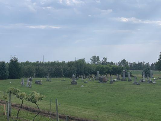 Cemetery next to church