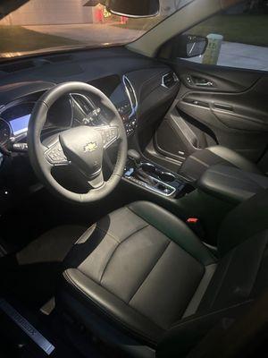 Interior detail of Chevy Equinox