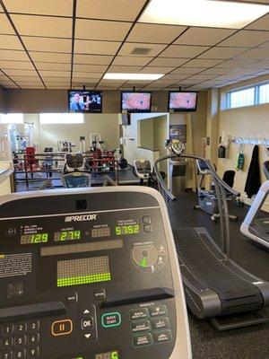 Upstairs cardio machines