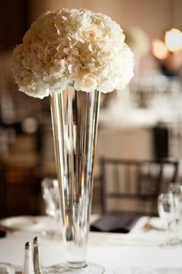 The centerpieces at our wedding, provided by Sterling Fell Florist