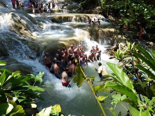 Thrill to the excitement of climbing Dunn's River Falls with your family or loved ones in sunny, beautiful Jamaica.