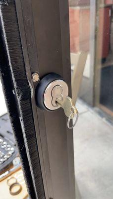 Locksmith Carmel Valley CA

Installation of a new IC core lock on a restaurant door for extra protection 
We provide Locks change