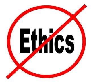 Google Search Benjamin Pfaff Tony Soprano Wannabee or Google image search this "No Ethics" sign