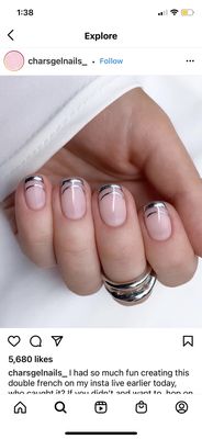 Original chrome french nail requested