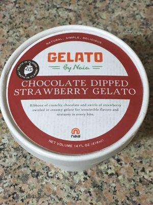 Chocolate Dipped Strawberry Gelato