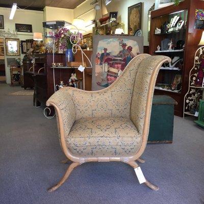 Hollywood Regency gossip chair