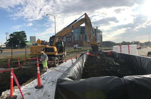 EHI has teamed up with Harvard University to remove asbestos containing material from under a small parking area while monitoring dust parti