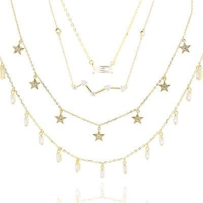 Stackable Vermeil CZ Necklaces