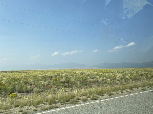 Mountain range over the horizon