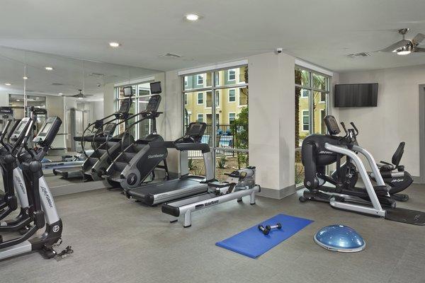 Expansive fitness center