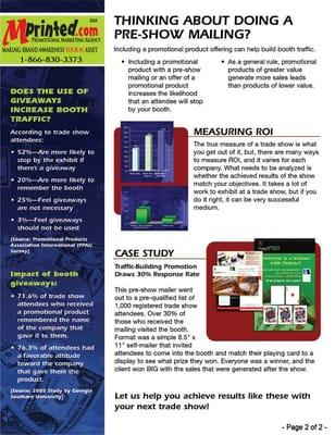 Tradeshow Investment Page 2 of 2