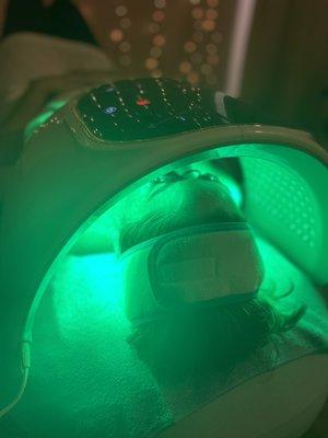 LED light therapy - great for hyperpigmentation, skin brightening, acne, etc.