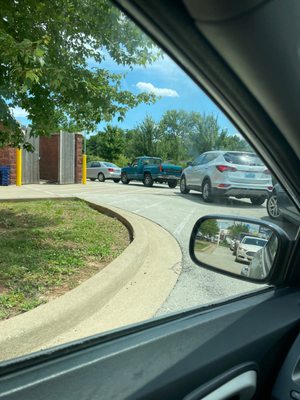 Drive-thru in front of me.