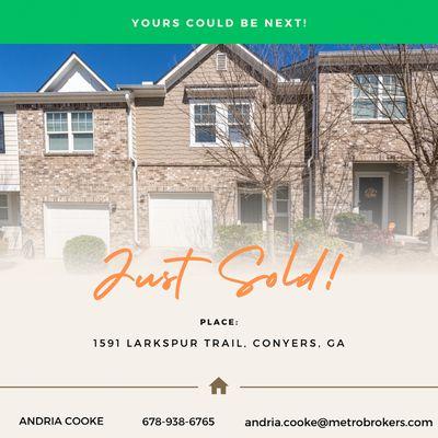 Sold in Conyers, GA!