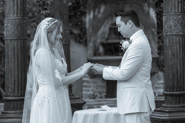 Ring Exchange. She moved out of the middle during important moments so we got amazing photos with just David and I!