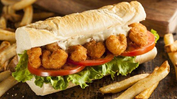 Shrimp Cajun Po Boy Sandwich