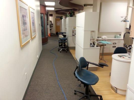 We clean commercial floors as well (carpet, tile, wood, and natural stone)