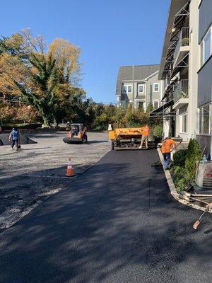 Paving parking lot