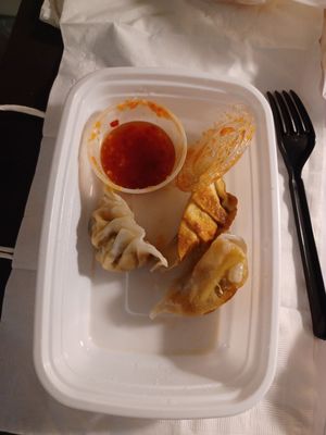 Fried Chinatown dumplings (pork & chives), $7.45 for 6.