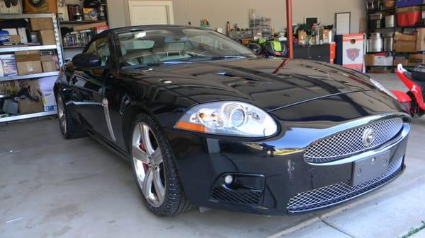 This Jaguar XKS received  a Paint Refinement