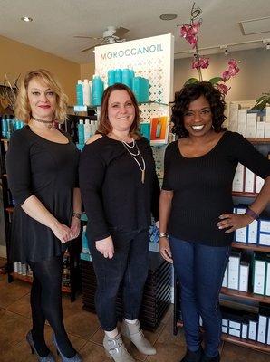 Our stylists, Shalene, Jen B, & Karen J.