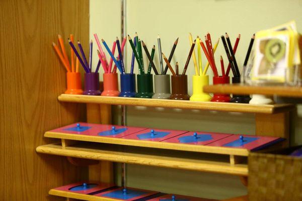 The beautiful Montessori environment.