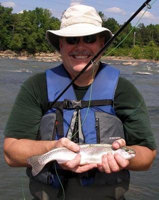 Nice Rainbow in the Lower Saluda on a Wooly Bugger.