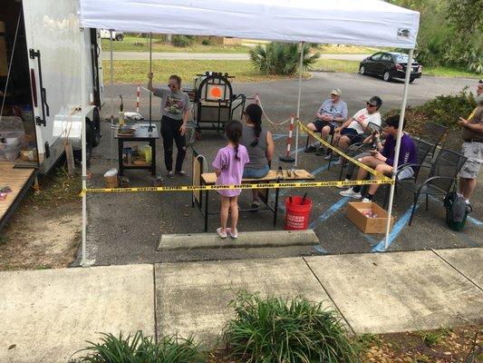 Glassblowing class in session