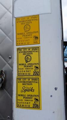 Sparks food truck stickers