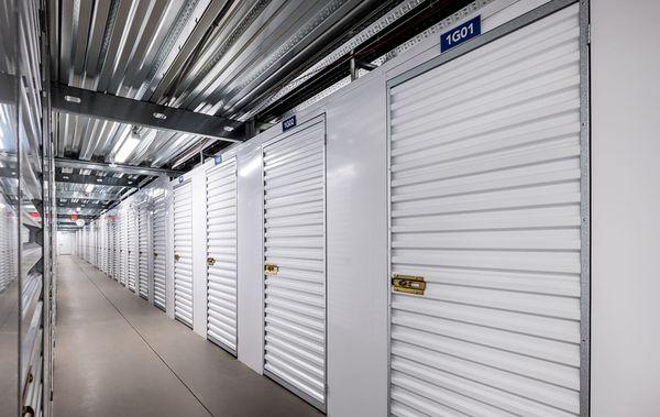 Indoor, clean, bright and secure storage units.