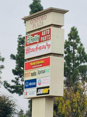 Plaza sign