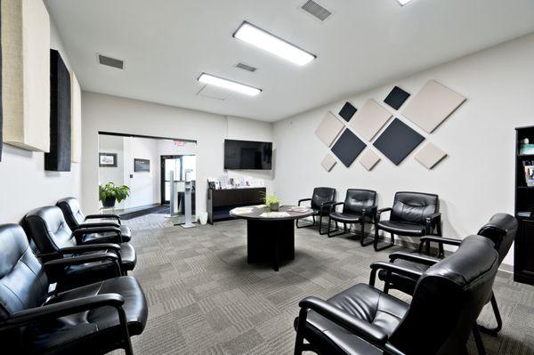 Relax in the comfy reception area while you wait to be seen.