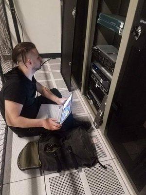 Server repair at a high security facility, remote access on-site