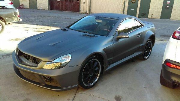 Sl 55 amg installed and painted wide body kit