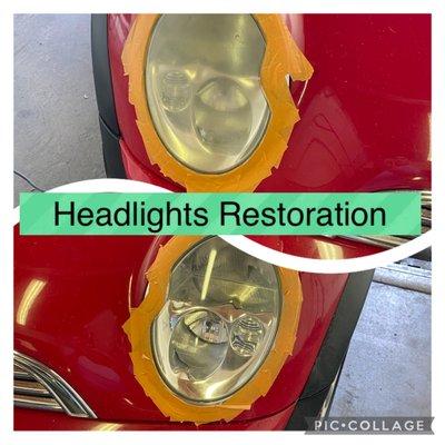 Headlight Restoration Service. We are mobile. We come to your place.... Call for appointment 669-278-7441