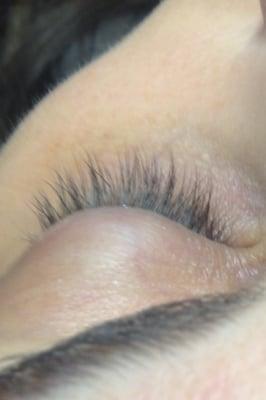 Before eyelash extension