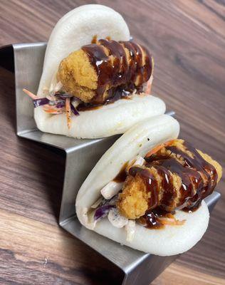 Bao chicken sandwich with chipotle bbq