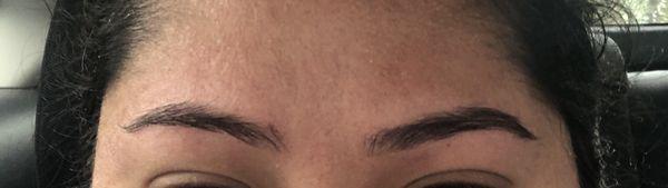 Eyebrows threaded