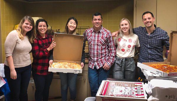 Employees volunteering - feeding the homeless