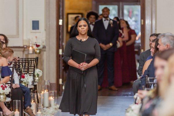 Wedding Ceremony at The Treasury, St. Augustine, FL.