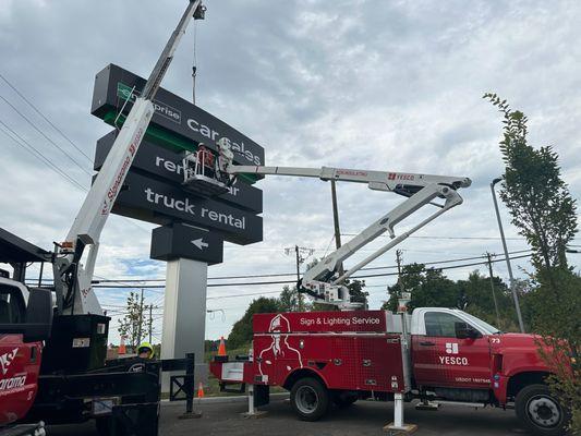 Installing new signs