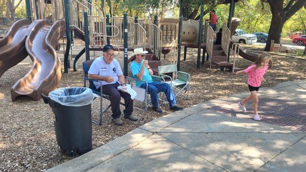 The cheering section at the Family Fun Celebration